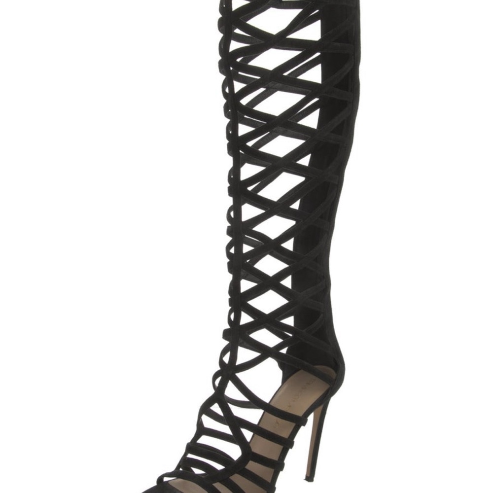 Tamara Mellon Black Strappy Heels